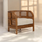 Nest Teak Wood Single Seater Sofa