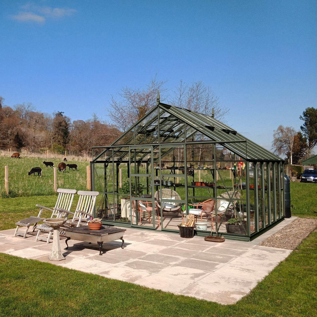 12x12 Rhino Premium tuscan olive greenhouse