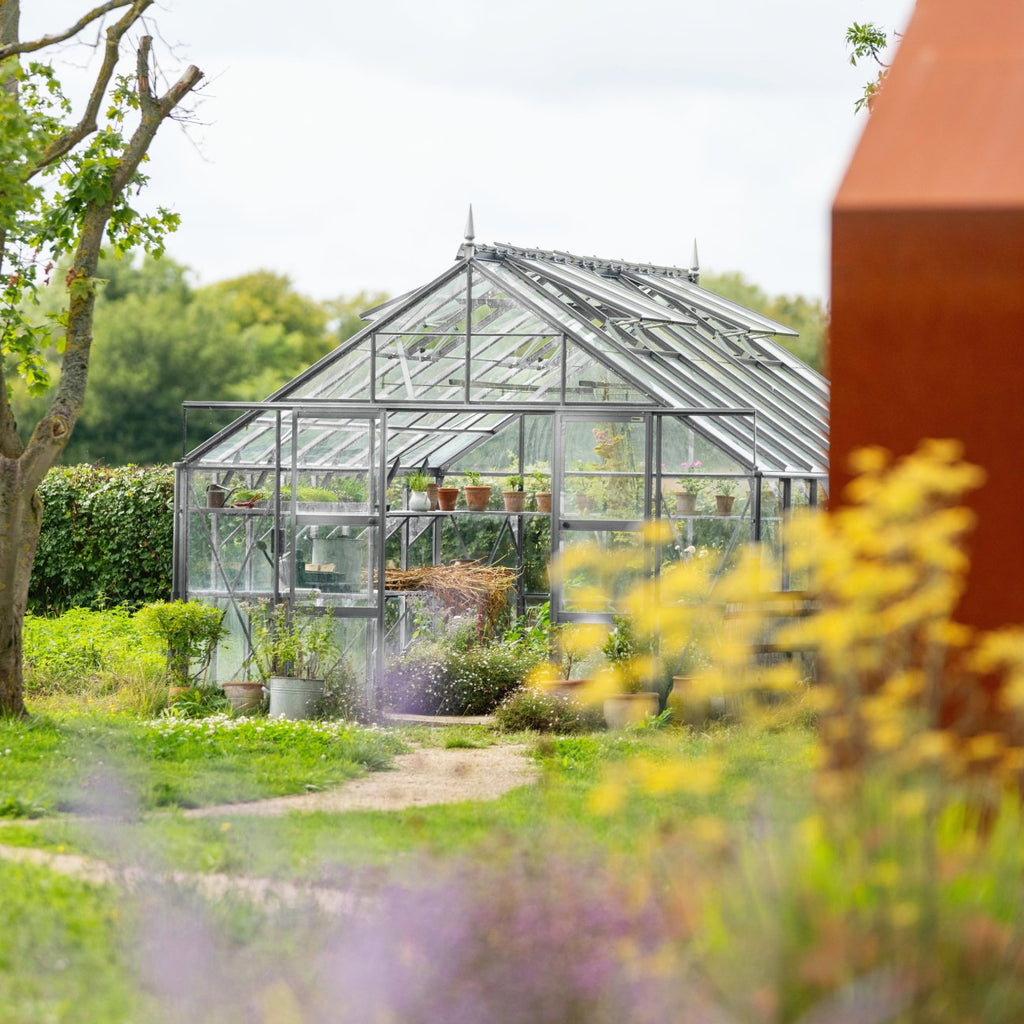 plain aluminium rhino greenhouse 12x16