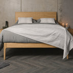 Brick Oak Wood Bed