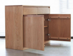 Jaren Oak Wood Cabinet in a Japandi style