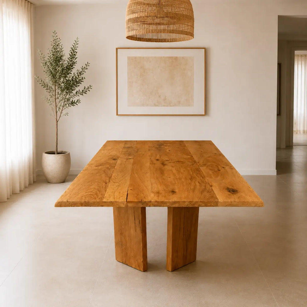 Aivar Oak Wood Dining Table