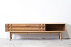 Malena Oak Wood Sideboard front view