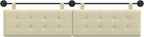vidaXL Hanging Headboard Cream Faux Leather