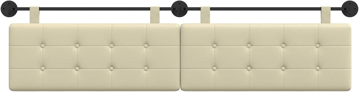 vidaXL Hanging Headboard Cream Faux Leather