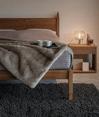 Aidan Walnut Wood Bed for bedroom
