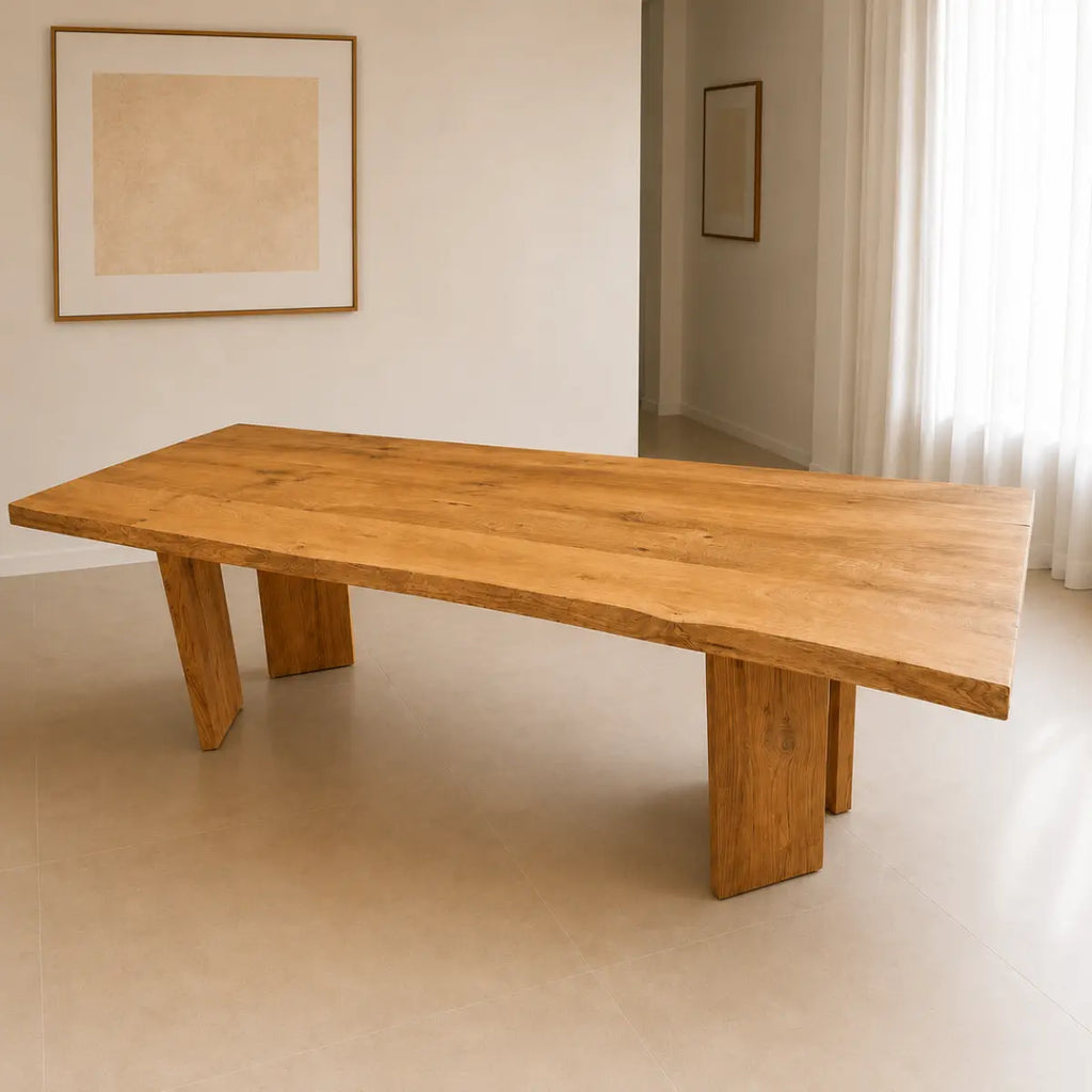 Aivar Oak Wood Dining Table