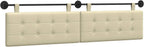 vidaXL Hanging Headboard Cream Faux Leather