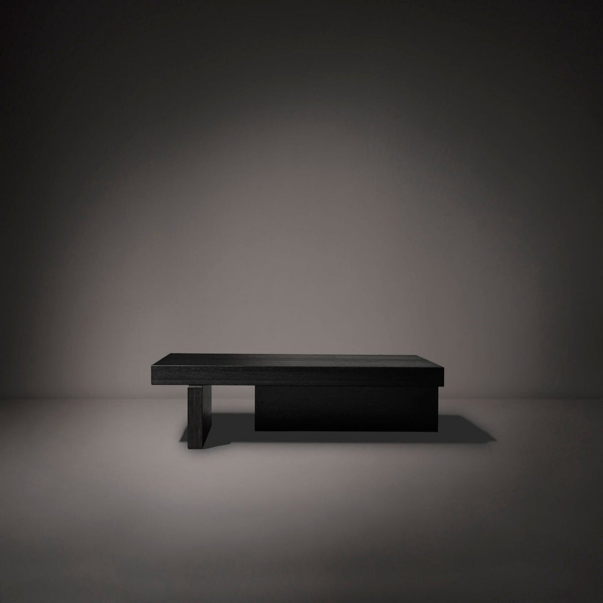 Brutalist Solid Walnut Wooden Har Coffee Table