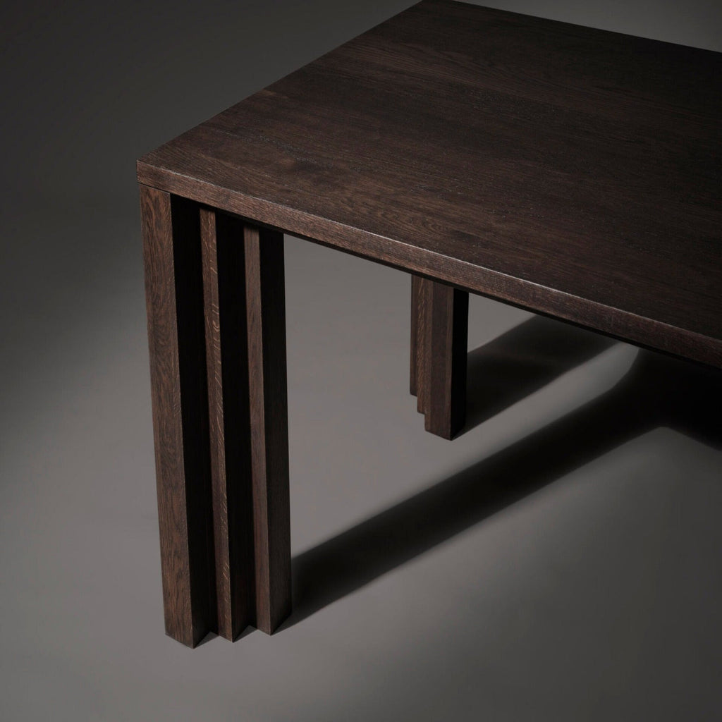 Bruta Solid Stained White Oak Dining Table