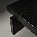 Brutalist Solid Walnut Wooden Har Coffee Table