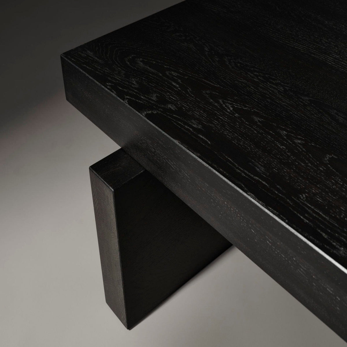 Brutalist Solid Walnut Wooden Har Coffee Table