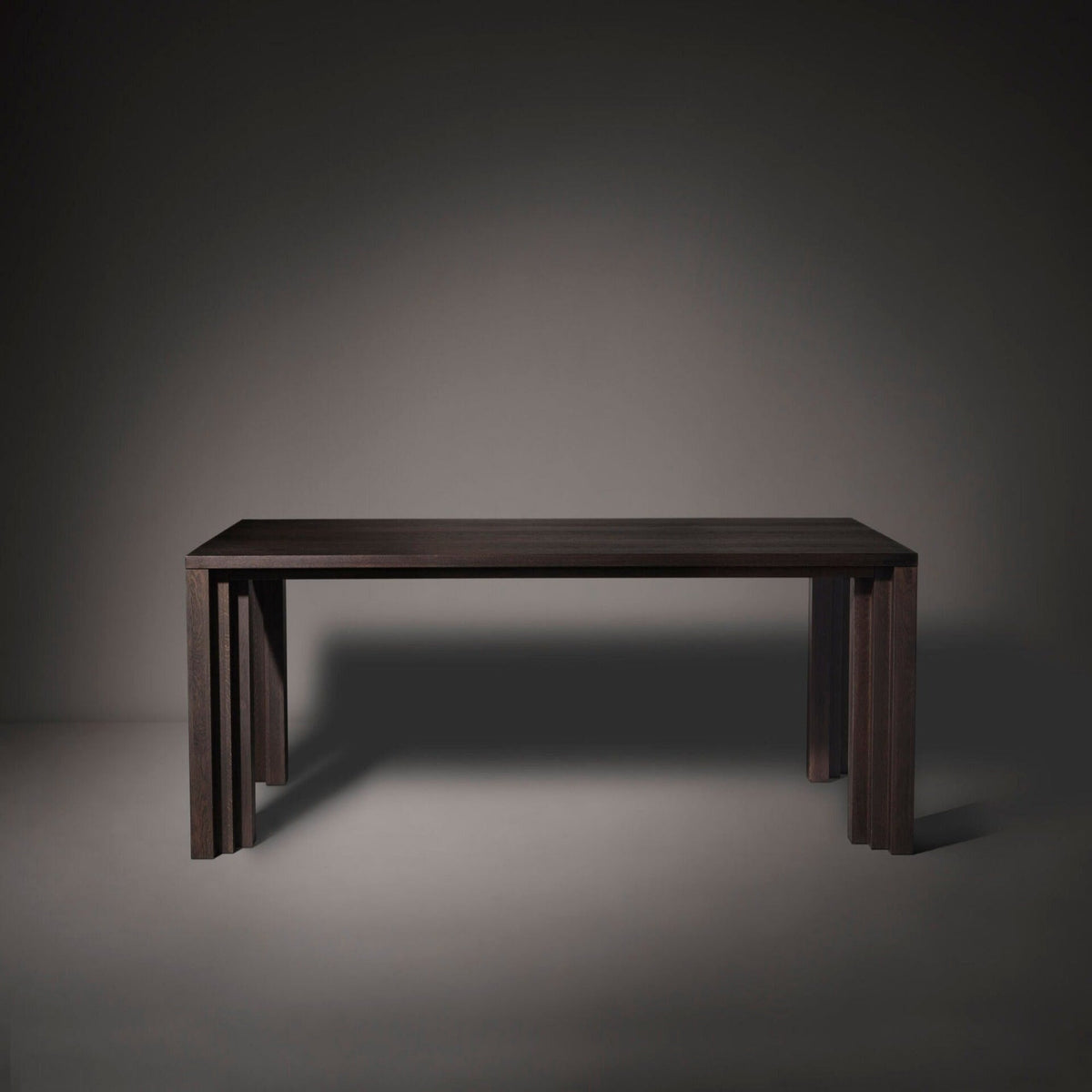 Bruta Solid Stained White Oak Dining Table