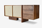 Solgaleo Walnut Wood Sideboard close-up of premium solid texture