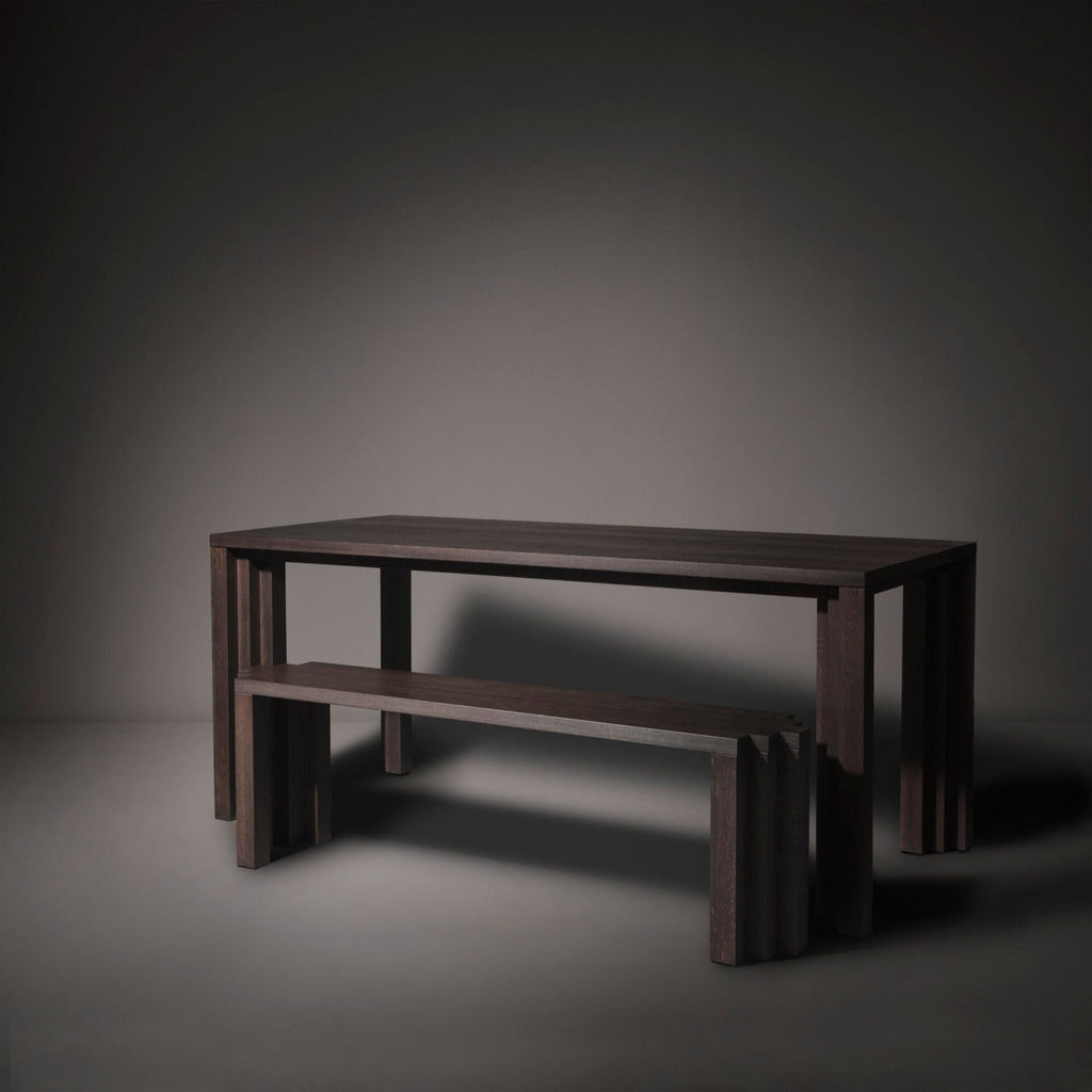 Bruta Solid Stained White Oak Dining Table