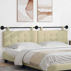 vidaXL Hanging Headboard Cream Faux Leather