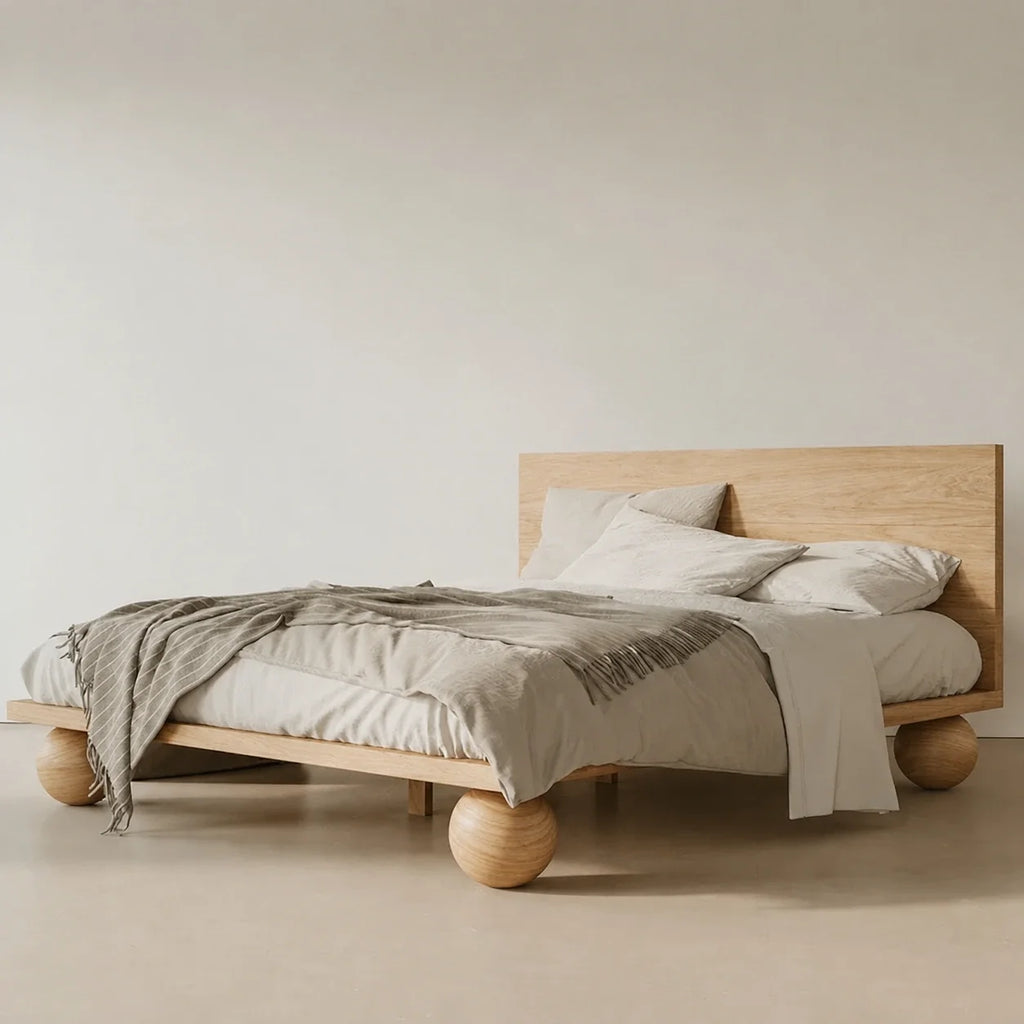Eliana Oak Wood Bed