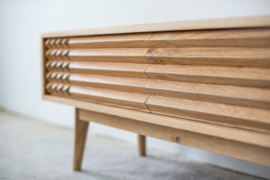Malena Oak Wood Cabinet & Sideboard minimalist modern lines