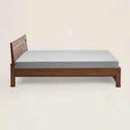 Akon Walnut Wood Bed side view