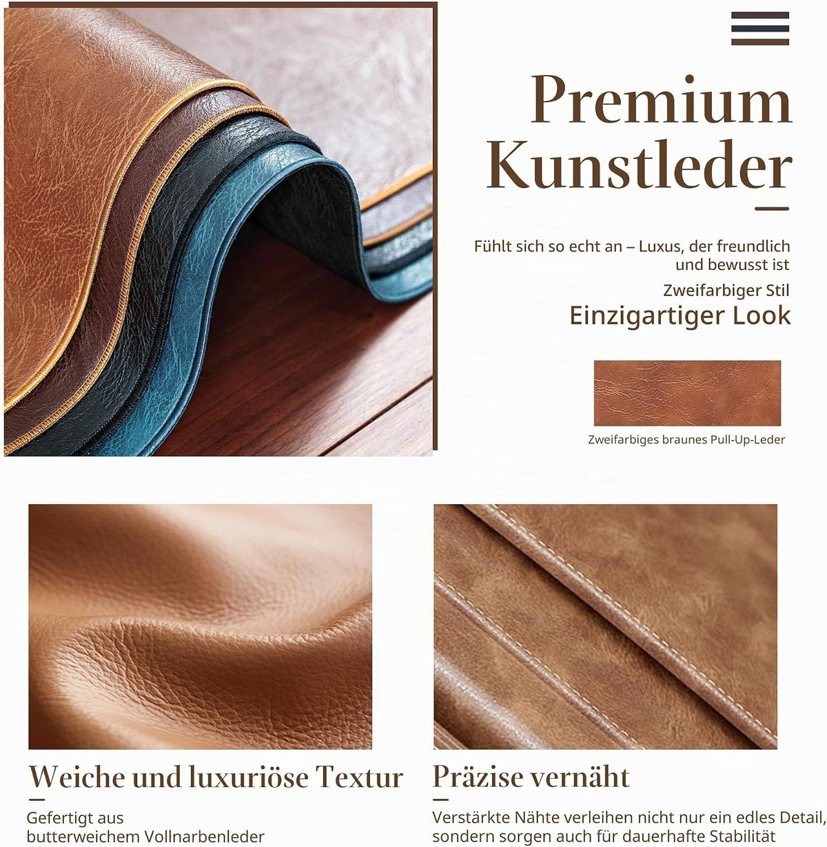 Modern leather sofa bed with storage