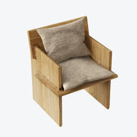 Outdoor lounge chairs made of teak wood