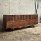 Brevyn Walnut Wood Sideboard front view 