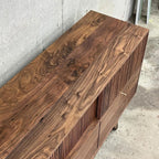 Brevyn Walnut Wood Sideboard 68-inch top surface texture view