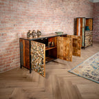 Iron Sky Mango Wood Metal Frame Sideboard