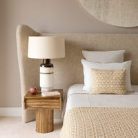 Bedside table for small bedroom with storage