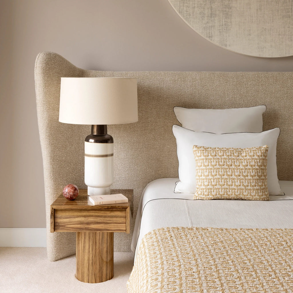 Bedside table for small bedroom with storage