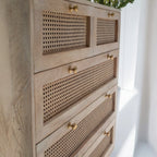 Eliza Rattan Wood Sideboard