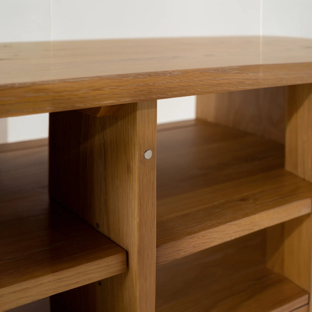 Belmont Wooden TV Unit with storage shelves
