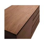 Mare Walnut Wood Sideboard top surface detail showing rich natural wood