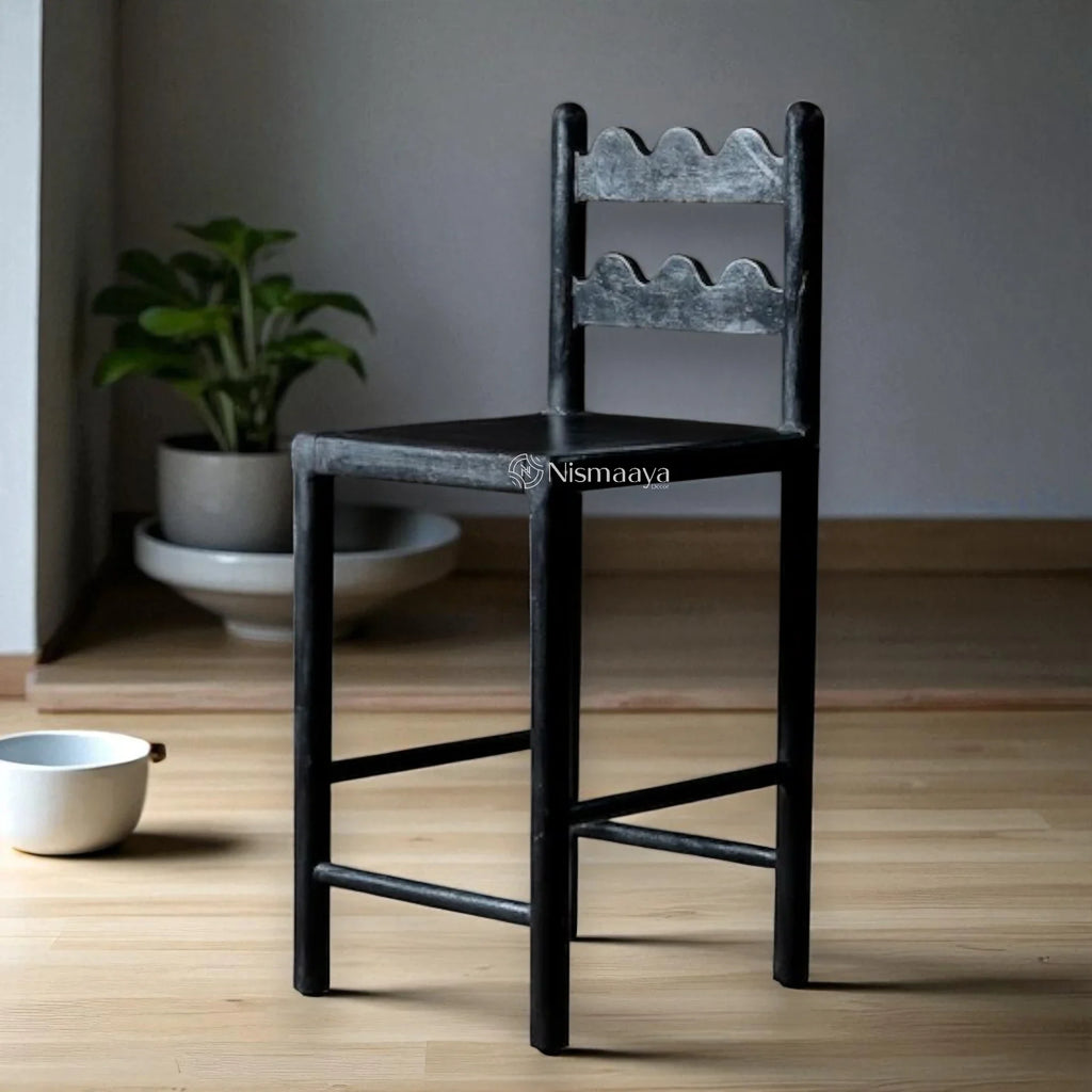 Custom - Nismaaya Tarang Counter Design Reclaimed Wooden Chairs- Set of 4