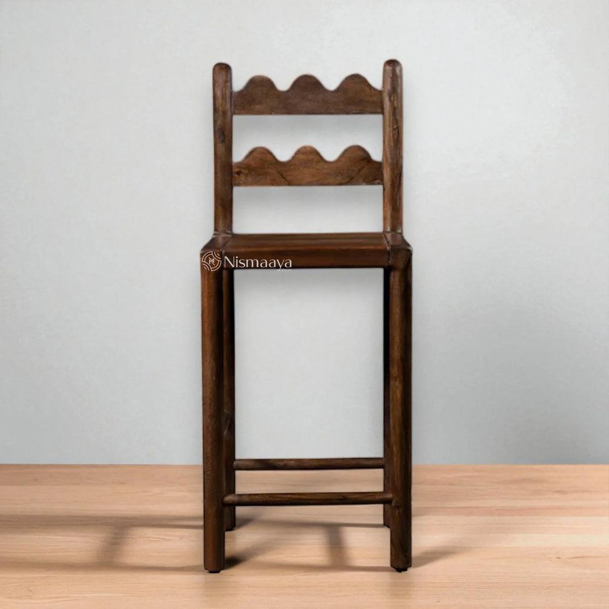 Custom - Nismaaya Tarang Counter Design Reclaimed Wooden Chairs- Set of 4