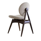 Aceso Teak Wood Dining Chair with natural wood texture