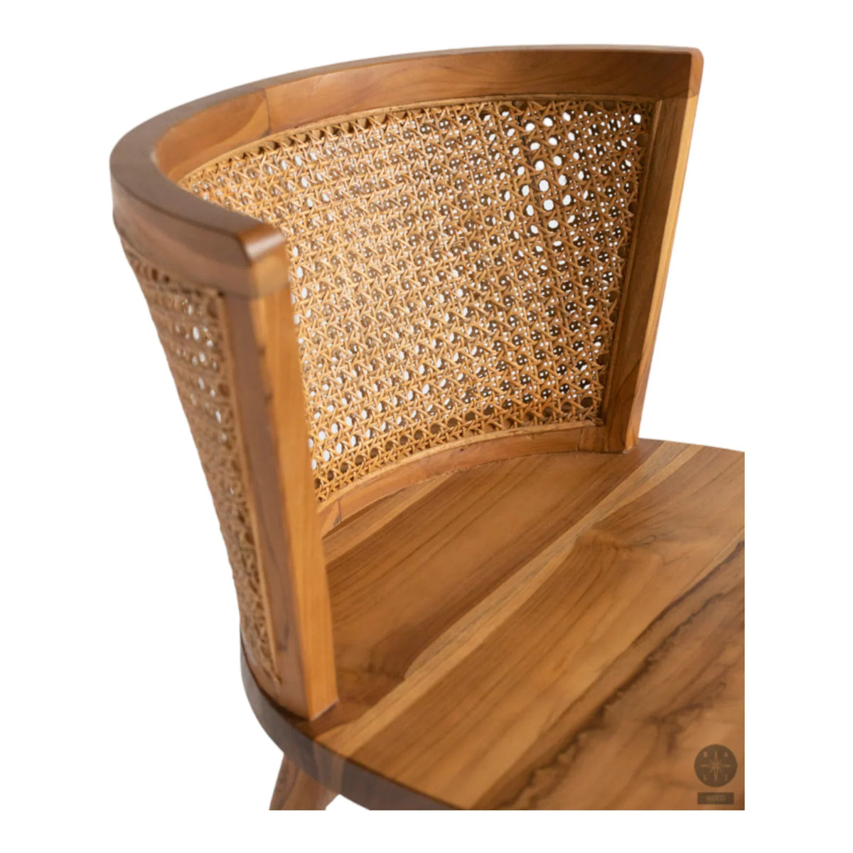 Elegant Aeron Teak Wood & Rattan Chair for living room seating