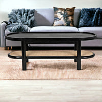 Agnes Teak Wood & Rattan Coffee Table for cozy living rooms