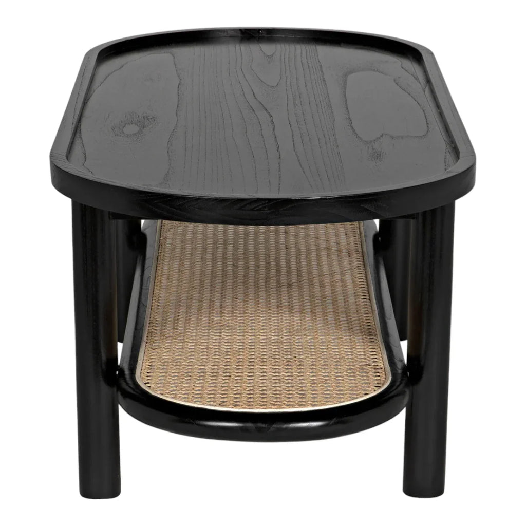 Stylish Agnes Teak Wood & Rattan Coffee Table for home decor