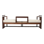 Bella Teak Wood 2 Seater Sofa for Living Room – Durable, Stylish, and Comfortable Furniture