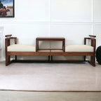 Bella Teak Wood 2 Seater Sofa for Living Room – Durable, Stylish, and Comfortable Furniture