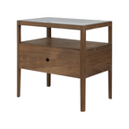 Ben Oak Wood Drawer Bedside Table bedroom furniture
