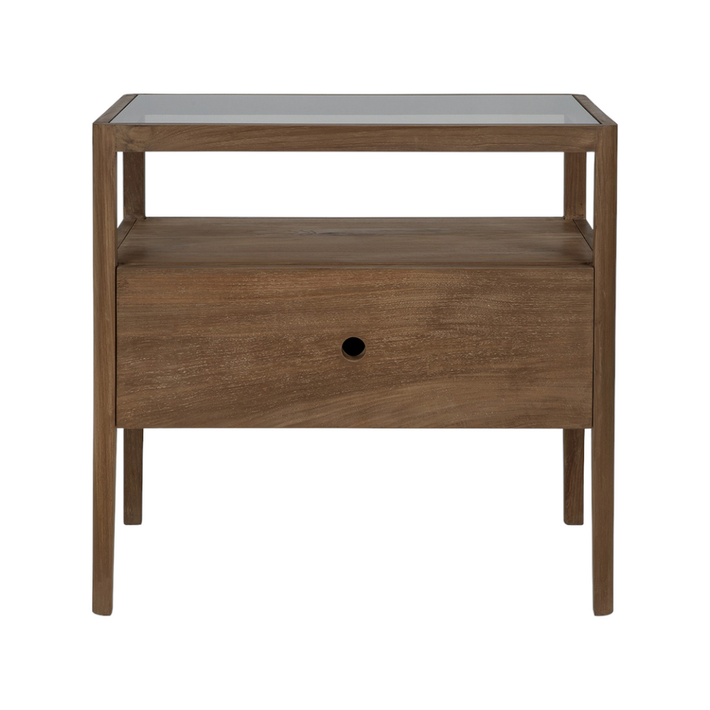 Ben Walnut Wood Drawer Beside Table 3