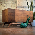 Bevin Walnut Wood Sideboard front view