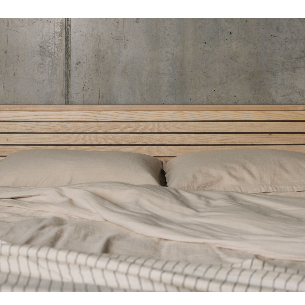 Beyla Oak Wood Bed for bedroom