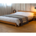 Bin Oak Wood Bed front view