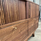 Brevyn Walnut Wood Sideboard rich chocolate brown wood tone