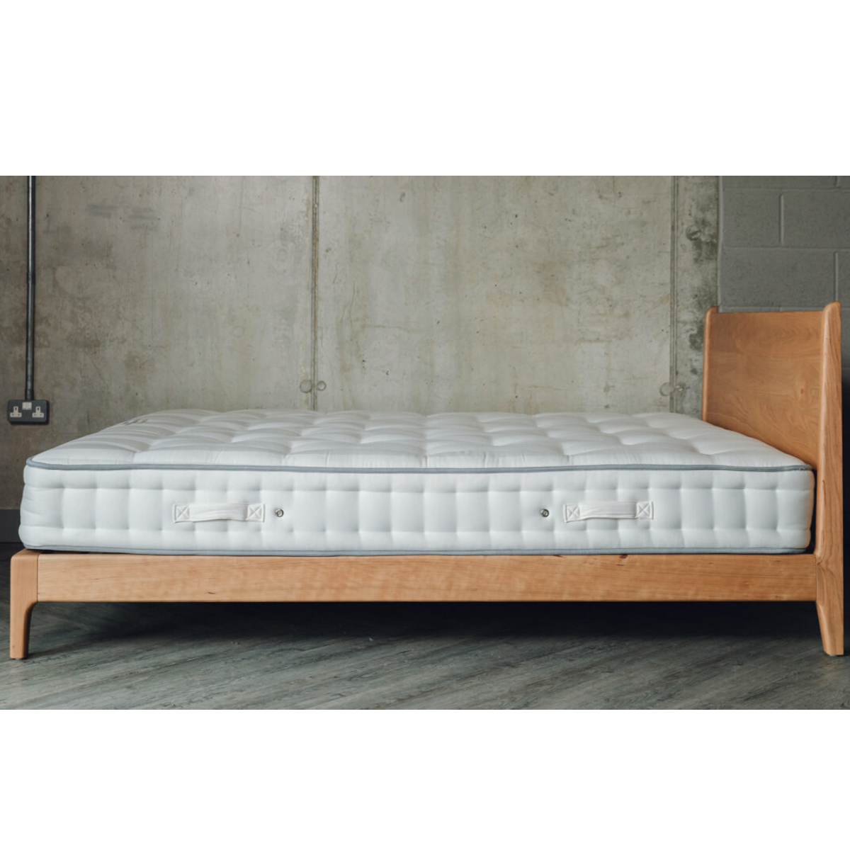 Bricen Oak Wood Bed for bedroom
