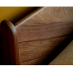 Brina Walnut Wood Bed elegant design