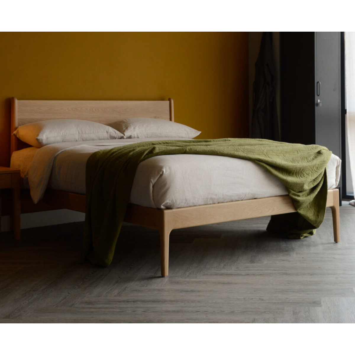 Brisa Oak Wood Bed frame